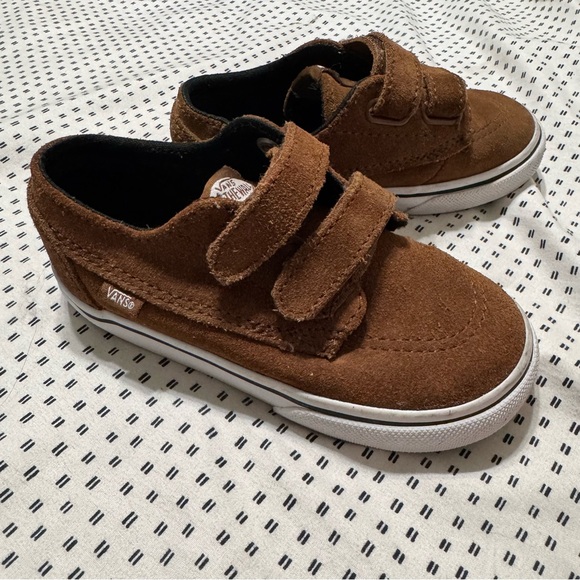 Vans Toddler Brown Velcro Shoes - Picture 3 of 11